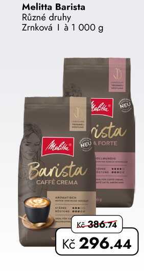 Melitta Barista Různé druhy Zrnková à 1000 g