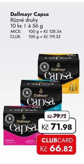 Dallmayr Capsa Různé druhy 10 ks 1 à 56 g