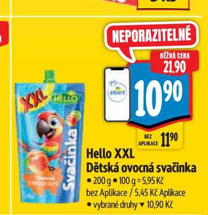 HELLO Dětská ovocná svačinka 200 g