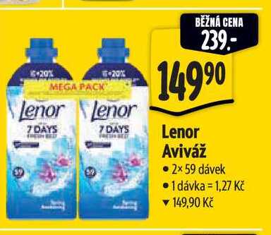 Lenor Aviváž 2×59 dávek Albert