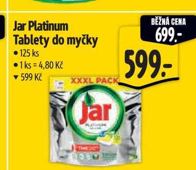 Jar Platinum Tablety do myčky  125 ks Albert