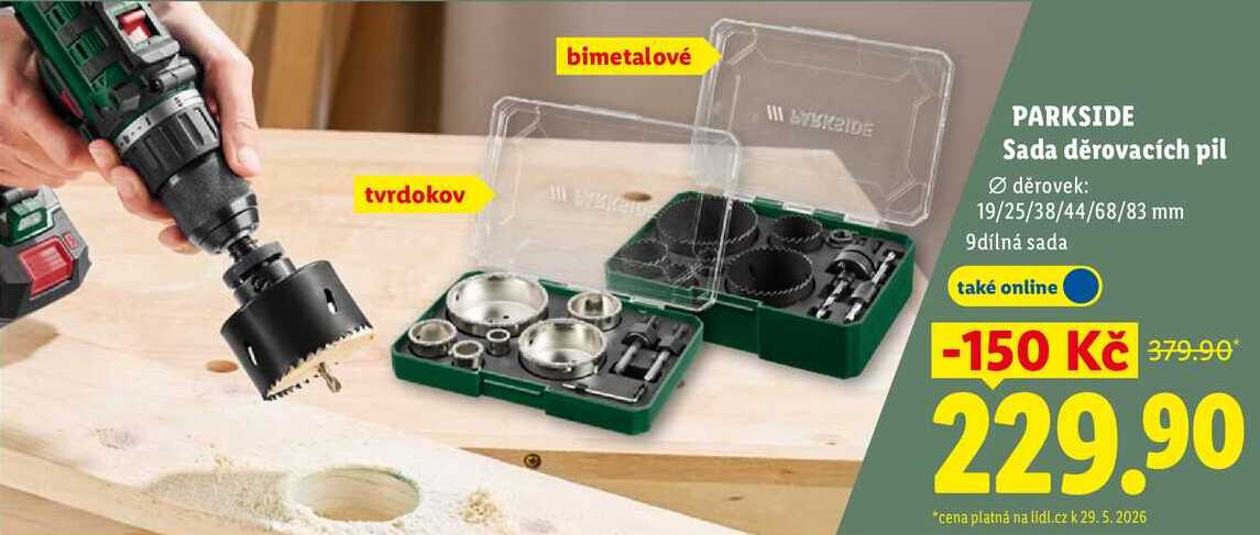 PARKSIDE Sada děrovacích pil