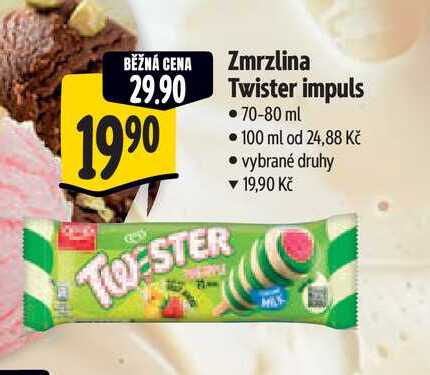 Zmrzlina Twister impuls 70-80 ml