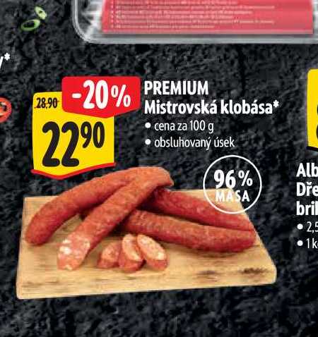 PREMIUM Mistrovská klobása 100 g