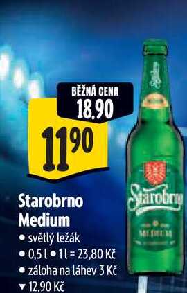 Starobrno Medium 0,5 l
