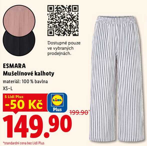 ESMARA Mušelínové kalhoty