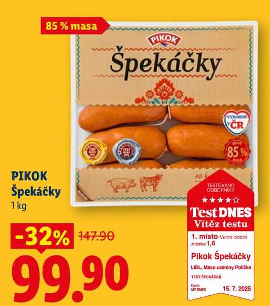PIKOK Špekáčky, 1 kg