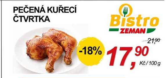 PEČENÁ KUŘECÍ ČTVRTKA, 100 g