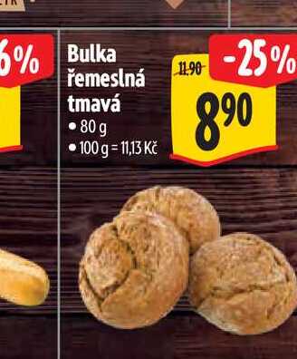 Bulka řemeslná tmavá 80 g