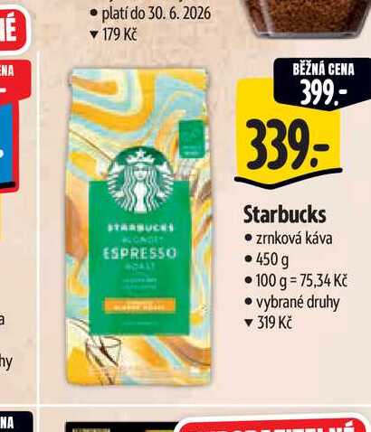   Starbucks zrnková káva 450 g 