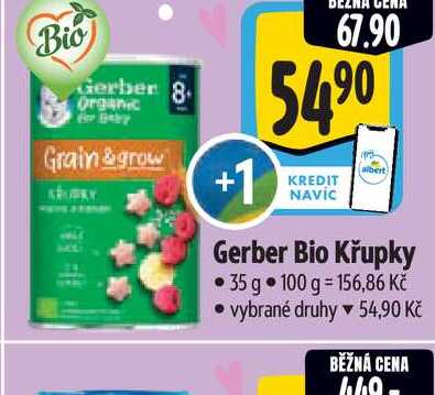 Gerber Bio Křupky 35 g Albert