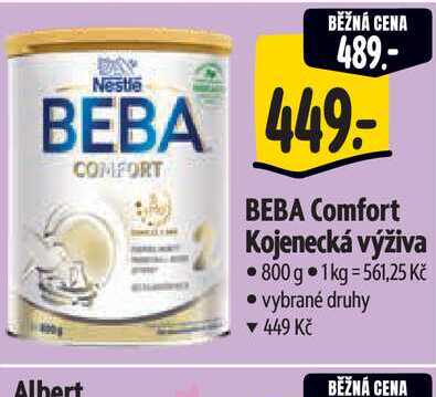BEBA Comfort Kojenecká výživa  800 g Albert