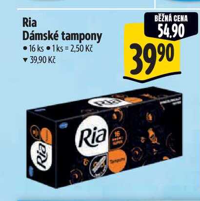 Ria Ria Dámské tampony •16 ks