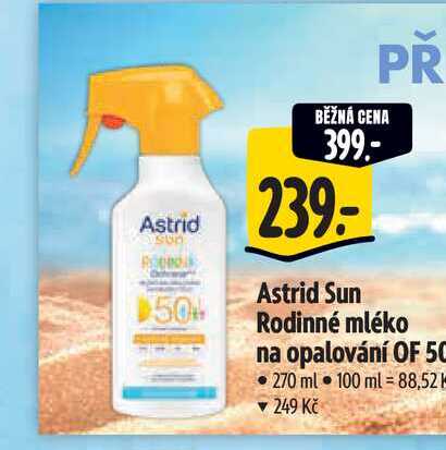   Astrid Sun Rodinné mléko na opalování OF 50 270 ml