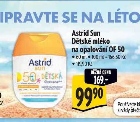 Astrid Sun Dětské mléko na opalování OF 50 60 ml Albert