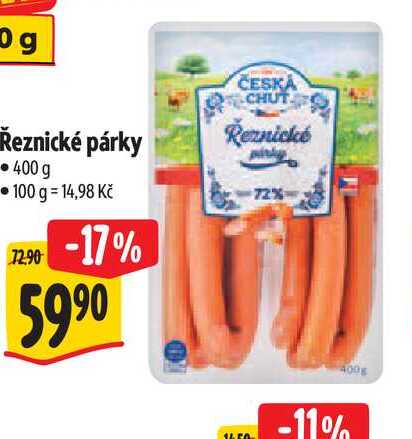 Řeznické párky 400 g