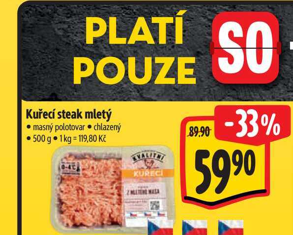 Kuřecí steak mletý 500 g
