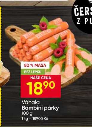 Váhala Bambini párky 100 g