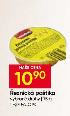 Řeznická paštika vybrané druhy 75 g