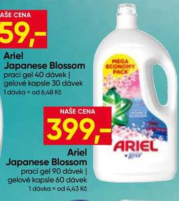 Ariel Japanese Blossom prací gel 90 dávek Hruška