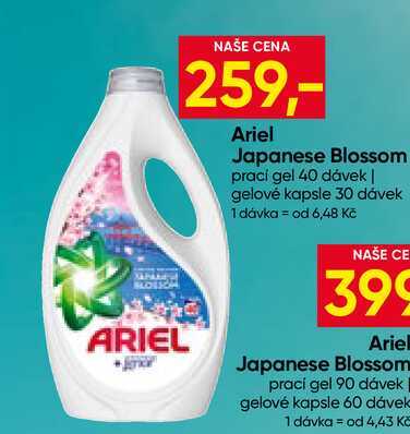 Ariel Japanese Blossom prací gel 40 dávek