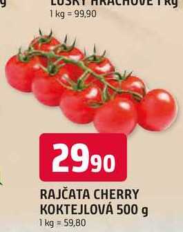 RAJČATA CHERRY KOKTEJLOVÁ 500 g