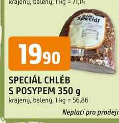 SPECIÁL CHLÉB S POSYPEM 350 g