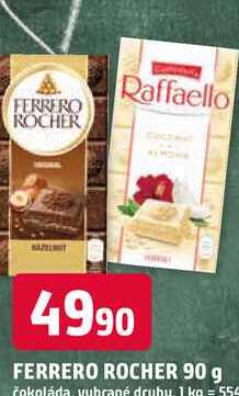 FERRERO ROCHER 90 g čokoláda, vybrané druhy