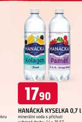 HANÁCKÁ KYSELKA 0,7 L minerální voda s příchutí