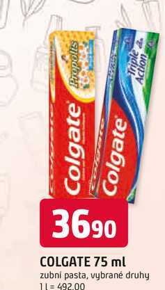 COLGATE 75 ml zubní pasta, vybrané druhy Trefa