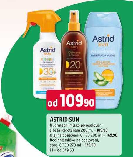 ASTRID SUN Hydratační mléko po opalování s beta-karotenem 200 ml Trefa