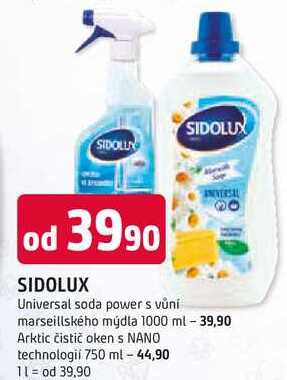 SIDOLUX Universal soda power s vůní marseillského mýdla 1000 ml Trefa