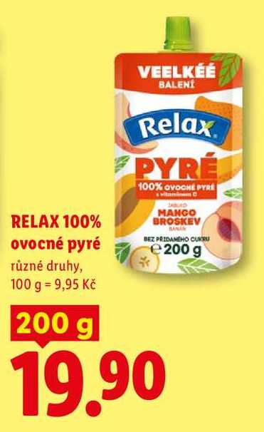 RELAX 100% ovocné pyré, 200 g