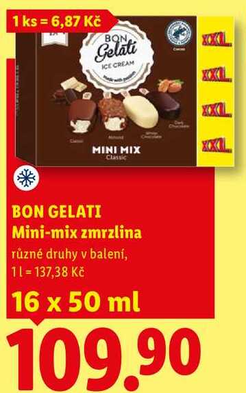 ON GELATI Mini-mix zmrzlina, 16x 50 ml