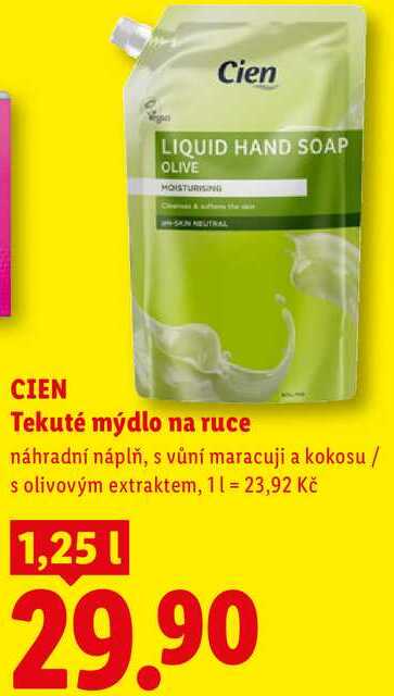 CIEN Tekuté mýdlo na ruce, 1,25 l Lidl
