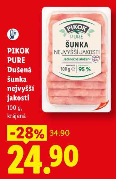 PIKOK PURE Dušená šunka nejvyšší jakosti, 100 g