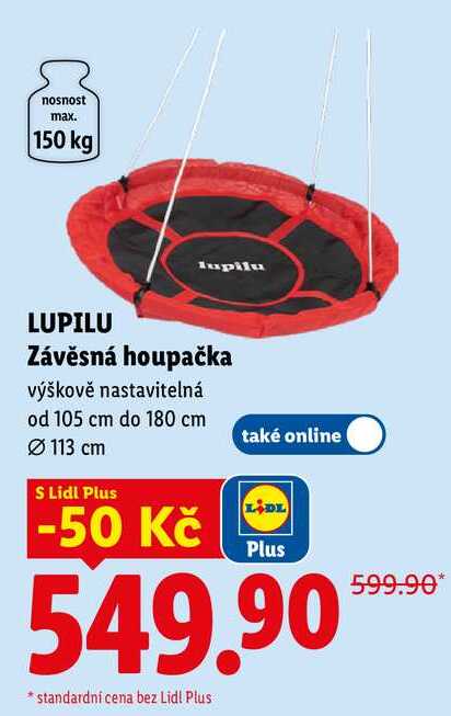 LUPILU Závěsná houpačka Lidl