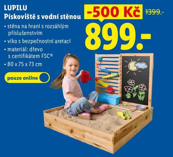LUPILU Pískoviště s vodní stěnou 