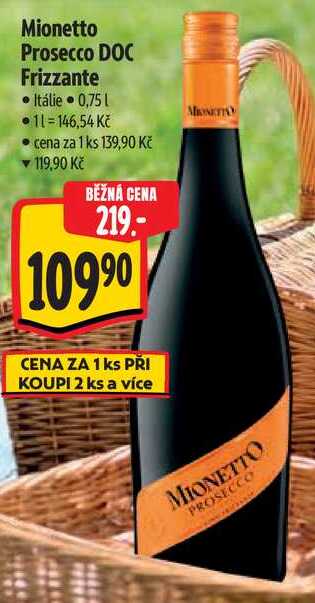 Mionetto Prosecco DOC Frizzante, 0,75 l