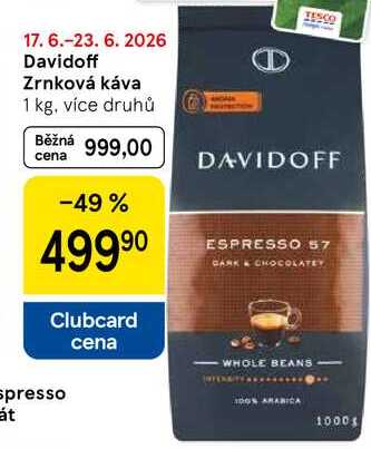 Davidoff Zrnková káva, 1 kg, více druhů 