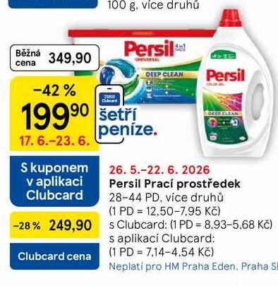 Persil Prací prostředek, 28-44 PD, více druhů Tesco