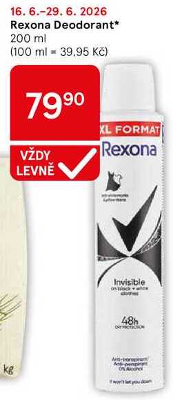 Rexona Deodorant, 200 ml Tesco