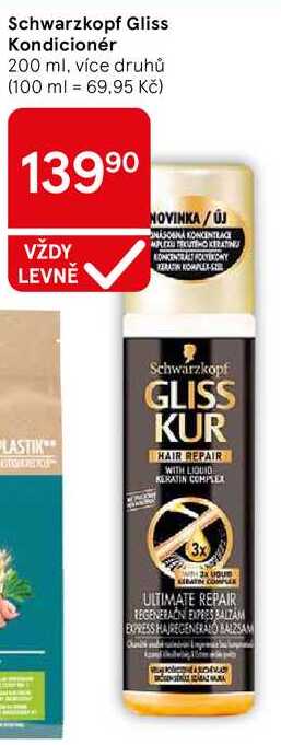 Schwarzkopf Gliss Kondicionér, 200 ml, více druhů  