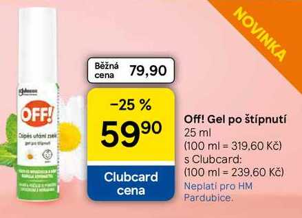 Off! Gel po štípnutí, 25 ml Tesco