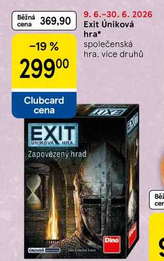 Exit Úniková hra, společenská hra. více druhů Tesco