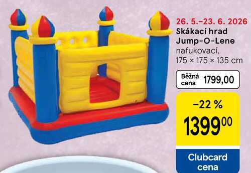 Skákací hrad Jump-O-Lene, nafukovací, 175x175 x 135 cm Tesco