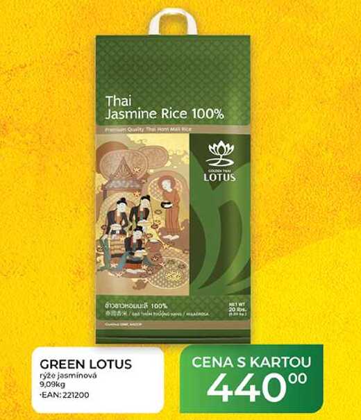 GREEN LOTUS rýže jasminová 9,09kg