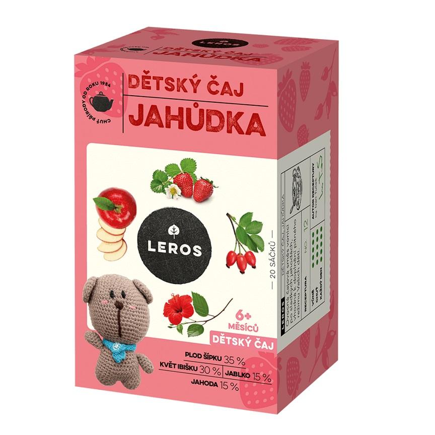 Leros Dětský čaj jahůdka 6m 20x2g Lékárna LEMON