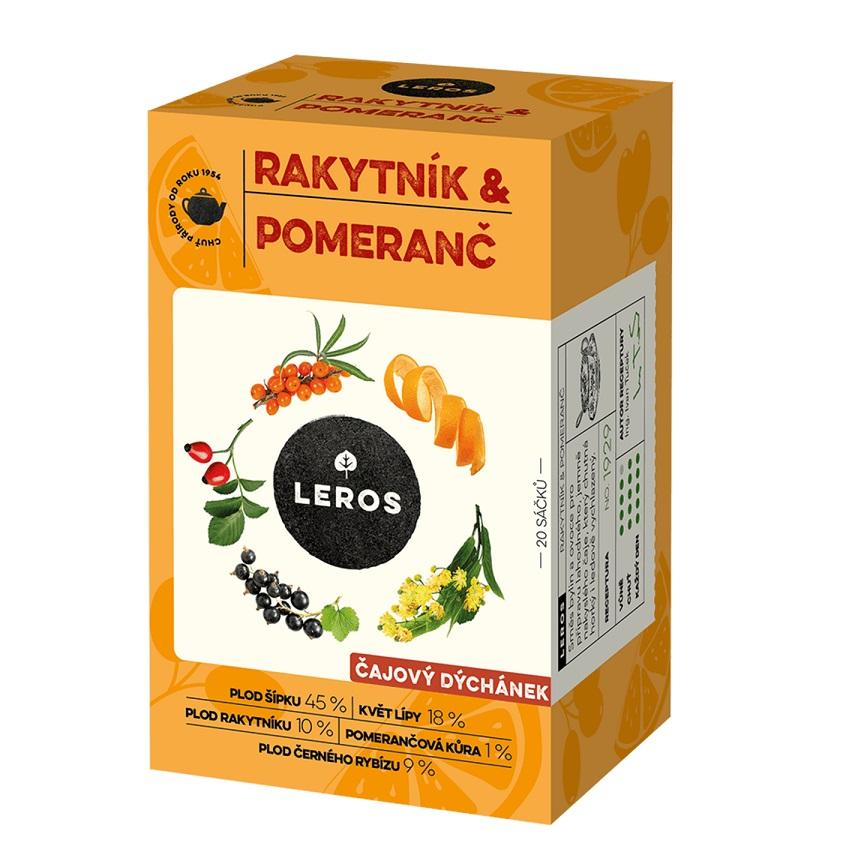 Leros Čajový dýchánek rakytník&pomeranč 20x2g