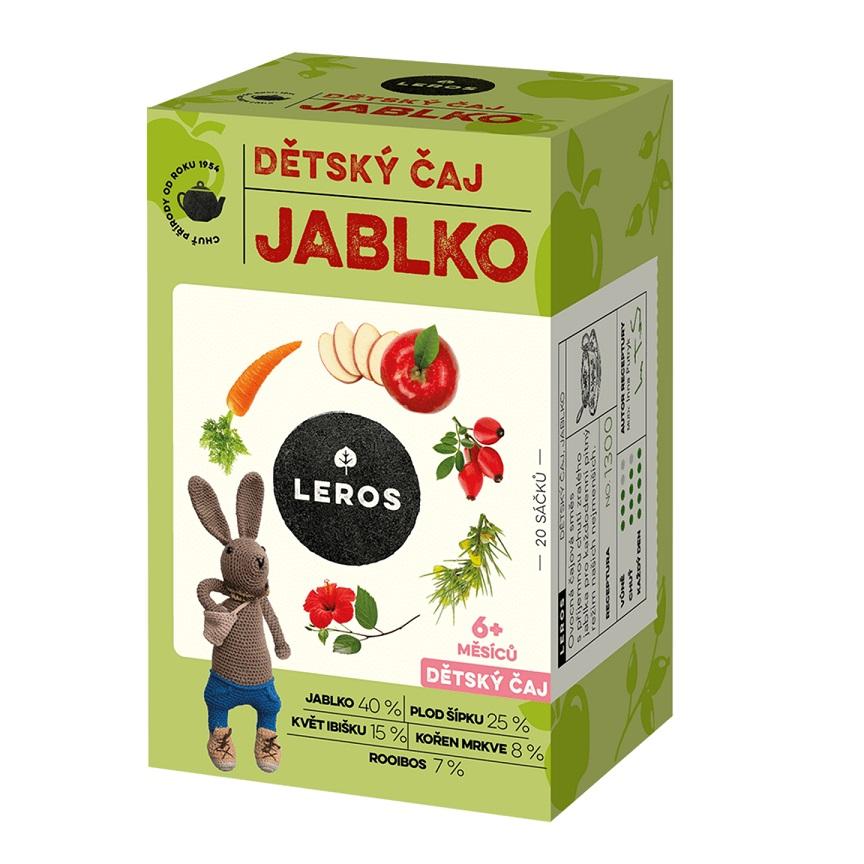 Leros Dětský čaj jablko 6m 20x2g Lékárna LEMON